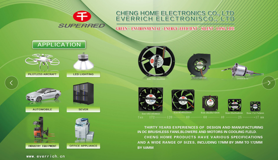 Cheng Home PBT 94V0 wentylator wentylacyjny serwerowy 40x7mm